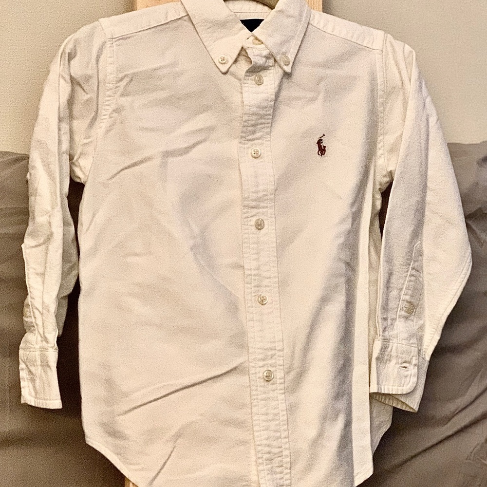 Ralph Lauren polo white button-down boys shirt 4T